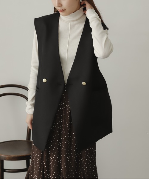 SENSE OF PLACE by URBAN RESEARCH（センスオブプレイスバイアーバンリサーチ）の「『UR TECH』リブハイネックトップ（Tシャツ/カットソー・レディース・オレンジ/ライトブルー/ブラック/アイボリー/ピンク/ブラウン・ONE）」の14枚目の写真