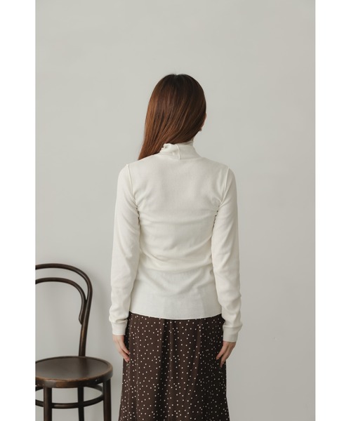 SENSE OF PLACE by URBAN RESEARCH（センスオブプレイスバイアーバンリサーチ）の「『UR TECH』リブハイネックトップ（Tシャツ/カットソー・レディース・オレンジ/ライトブルー/ブラック/アイボリー/ピンク/ブラウン・ONE）」の21枚目の写真