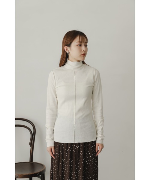 SENSE OF PLACE by URBAN RESEARCH（センスオブプレイスバイアーバンリサーチ）の「『UR TECH』リブハイネックトップ（Tシャツ/カットソー・レディース・オレンジ/ライトブルー/ブラック/アイボリー/ピンク/ブラウン・ONE）」の15枚目の写真