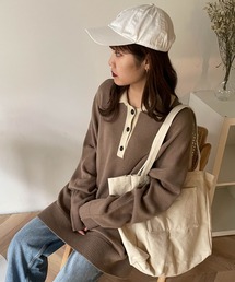 WEGO/【一部店限定】オーバーサイズポロニット