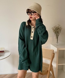 WEGO/【一部店限定】オーバーサイズポロニット