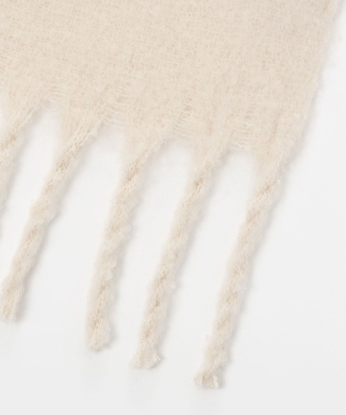 LEPSIM（レプシィム）の「フリンジモチモチストール　294851（ストール/ショール・レディース・ライトグレー/オレンジ/グリーン/アイボリー/ホワイト系その他/ベージュ系その他・ONE SIZE）」の12枚目の写真