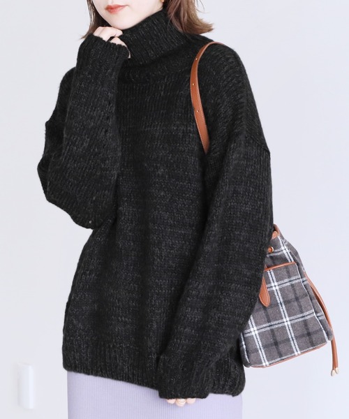 reca(レカ)の「肉厚タートルネックニットプルオーバー(ニット/セーター・レディース・グレー/ブラック/ベージュ・FREE)」の6枚目の写真