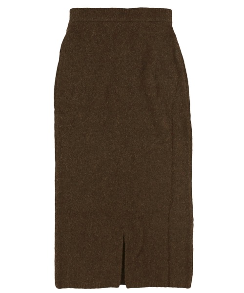 ALEXIA STAM（アリシアスタン）の「Boucle Knit Long Skirt /ブークレニットロングスカート（スカート・レディース・オフホワイト/ブラウン・S/M）」の12枚目の写真