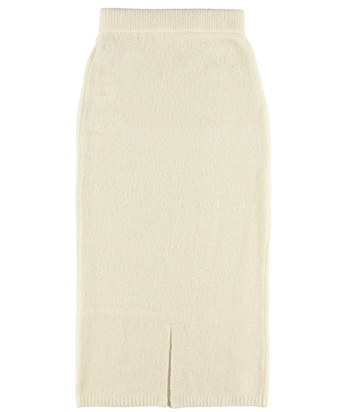ALEXIA STAM（アリシアスタン）の「Boucle Knit Long Skirt /ブークレニットロングスカート（スカート・レディース・オフホワイト/ブラウン・S/M）」の4枚目の写真