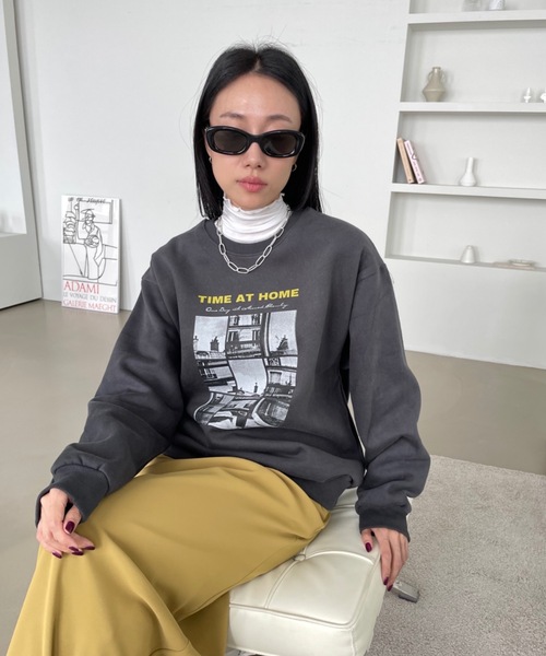 Didot.showroom（ディドット ショールーム）の「TIME AT HOME MTM（スウェット・レディース・チャコールグレー/オートミール・FREE）」の19枚目の写真