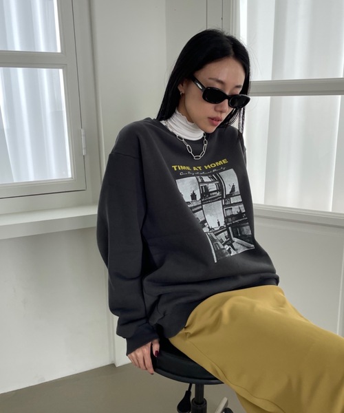 Didot.showroom（ディドット ショールーム）の「TIME AT HOME MTM（スウェット・レディース・チャコールグレー/オートミール・FREE）」の16枚目の写真