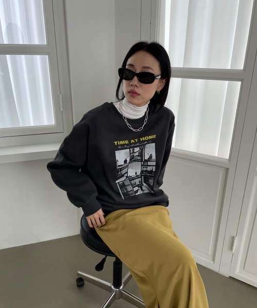 Didot.showroom（ディドット ショールーム）の「TIME AT HOME MTM（スウェット・レディース・チャコールグレー/オートミール・FREE）」の22枚目の写真