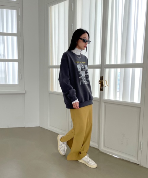Didot.showroom（ディドット ショールーム）の「TIME AT HOME MTM（スウェット・レディース・チャコールグレー/オートミール・FREE）」の7枚目の写真