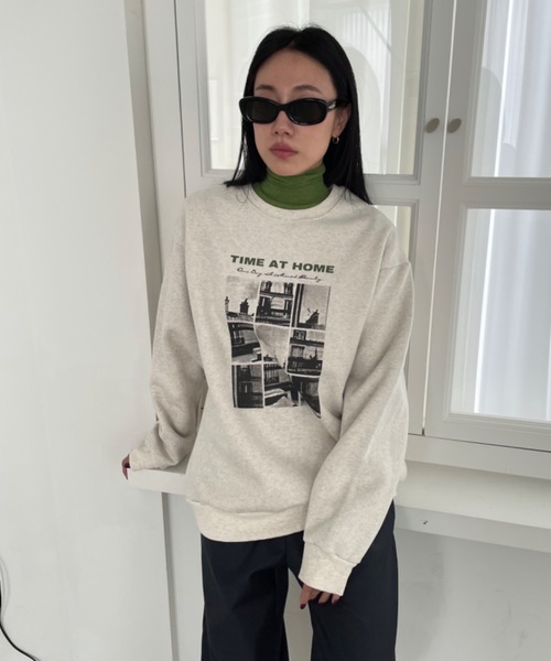 Didot.showroom（ディドット ショールーム）の「TIME AT HOME MTM（スウェット・レディース・チャコールグレー/オートミール・FREE）」の15枚目の写真