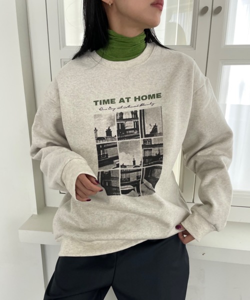 Didot.showroom（ディドット ショールーム）の「TIME AT HOME MTM（スウェット・レディース・チャコールグレー/オートミール・FREE）」の8枚目の写真