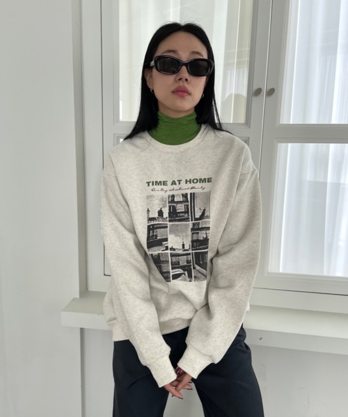 Didot.showroom（ディドット ショールーム）の「TIME AT HOME MTM（スウェット・レディース・チャコールグレー/オートミール・FREE）」の18枚目の写真