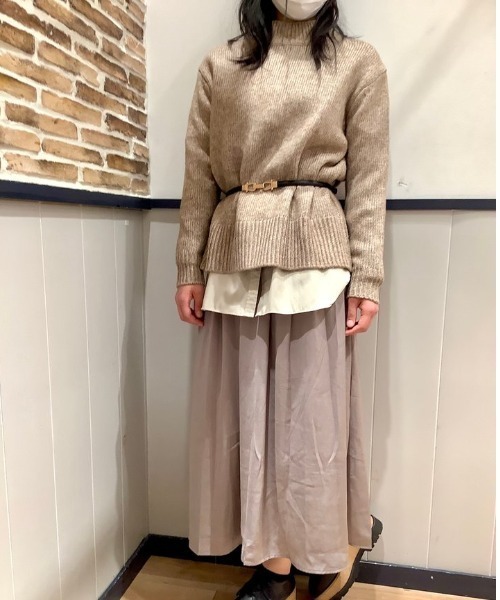 Pitta Re:)（ピッタリ）の「バックスリット入り ニットプルオーバー（ニット/セーター・レディース・ライトグリーン/マスタード/トップグレー/モカ・M/L）」の19枚目の写真