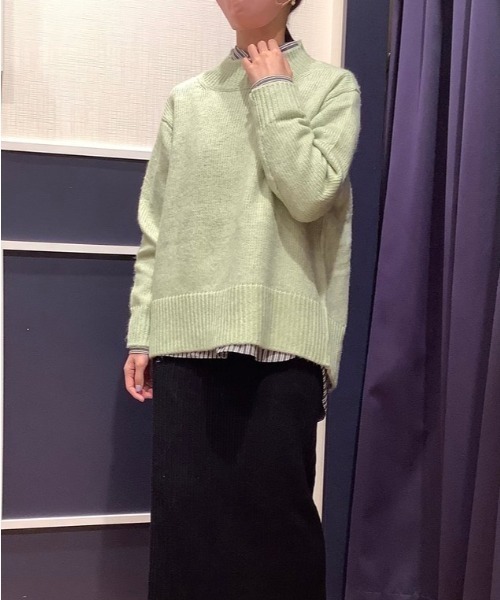 Pitta Re:)（ピッタリ）の「バックスリット入り ニットプルオーバー（ニット/セーター・レディース・ライトグリーン/マスタード/トップグレー/モカ・M/L）」の18枚目の写真