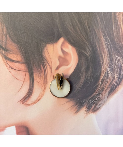 tone(トーン)の「【musk】シェル×シェルのイヤリング(MA)(イヤリング・レディース・ホワイト・FREE)」の7枚目の写真