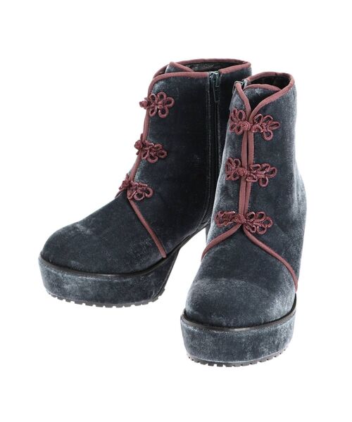 merry jenny（メリージェニー）の「チャイナブーツ（ブーツ・レディース・ブルー/パープル/ブラック・LARGE/MEDIUM）」の3枚目の写真