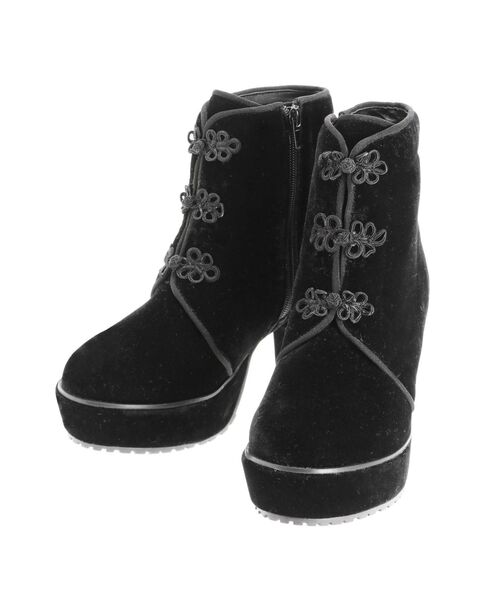 merry jenny（メリージェニー）の「チャイナブーツ（ブーツ・レディース・ブルー/パープル/ブラック・LARGE/MEDIUM）」の2枚目の写真