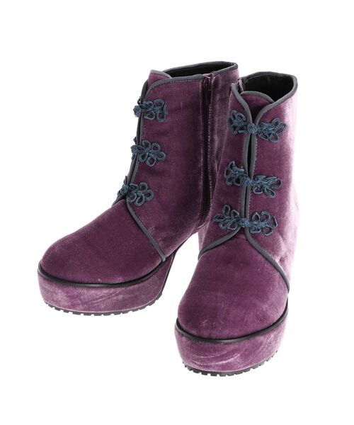 merry jenny（メリージェニー）の「チャイナブーツ（ブーツ・レディース・ブルー/パープル/ブラック・LARGE/MEDIUM）」の4枚目の写真