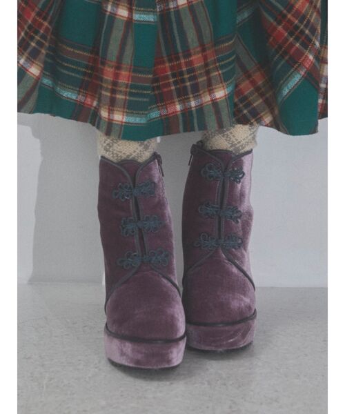 merry jenny（メリージェニー）の「チャイナブーツ（ブーツ・レディース・ブルー/パープル/ブラック・LARGE/MEDIUM）」の6枚目の写真