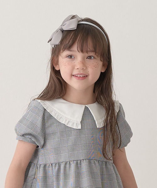 Lycee mine(リセマイン)の「【きちんとワンピ】フリルレース衿付きティアードワンピース(シャツワンピース・キッズ・ネイビー/ブラック/ベージュ・130cm/110cm/120cm)」の22枚目の写真