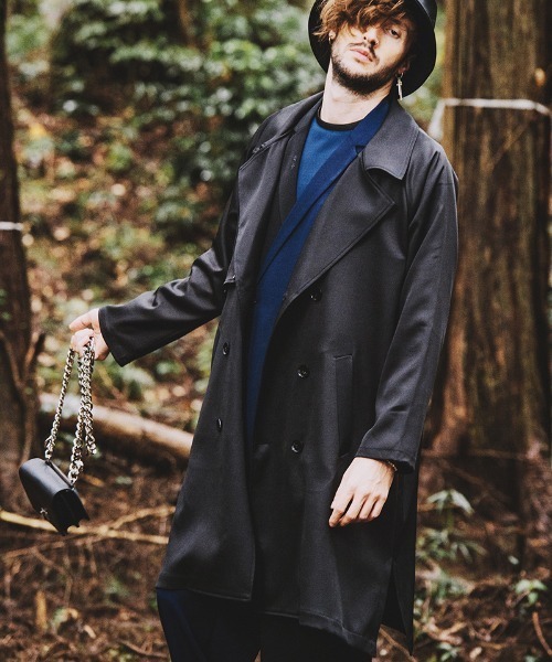 NO ID.(ノーアイディ)の「msw1250-ボンディング切替ドルマンスリーブPO スウェット(スウェット・メンズ・ベージュ/ブルーグリーン/ネイビー/ブラック・1/2)」の8枚目の写真