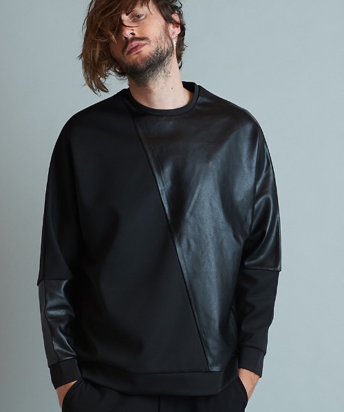 NO ID.(ノーアイディ)の「msw1250-ボンディング切替ドルマンスリーブPO スウェット(スウェット・メンズ・ベージュ/ブルーグリーン/ネイビー/ブラック・1/2)」の16枚目の写真