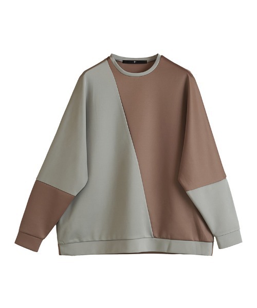 NO ID.(ノーアイディ)の「msw1250-ボンディング切替ドルマンスリーブPO スウェット(スウェット・メンズ・ベージュ/ブルーグリーン/ネイビー/ブラック・1/2)」の21枚目の写真