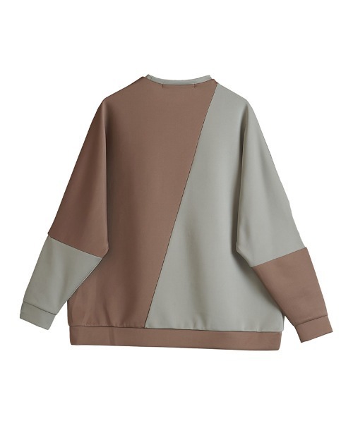 NO ID.(ノーアイディ)の「msw1250-ボンディング切替ドルマンスリーブPO スウェット(スウェット・メンズ・ベージュ/ブルーグリーン/ネイビー/ブラック・1/2)」の22枚目の写真