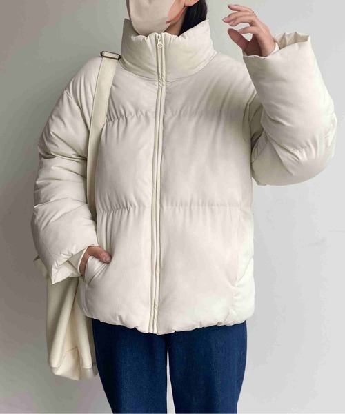 CPCM（シーピーシーエム）の「ストレッチスタンド中綿ブルゾン（ダウンジャケット/コート・メンズ・アイボリー/チャコールグレー/グレイッシュベージュ・MEDIUM/LARGE）」の16枚目の写真