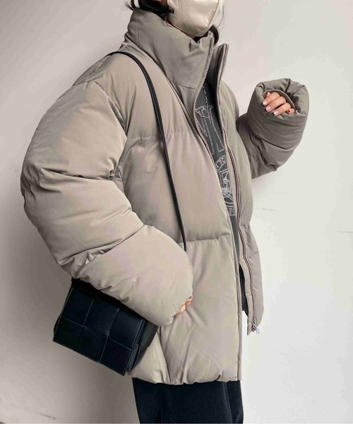 CPCM（シーピーシーエム）の「ストレッチスタンド中綿ブルゾン（ダウンジャケット/コート・メンズ・アイボリー/チャコールグレー/グレイッシュベージュ・MEDIUM/LARGE）」の7枚目の写真