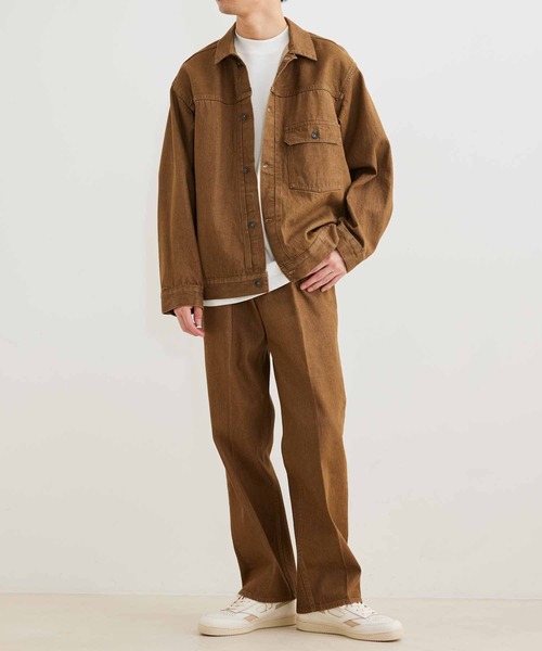 ADAM ET ROPE'（アダムエロペ）の「オーガニックコットン カラー デニム スラックス/サステナブル/セットアップ対応（デニムパンツ・メンズ・キャメル/パープル系その他4・S/M/L/XL）」の15枚目の写真