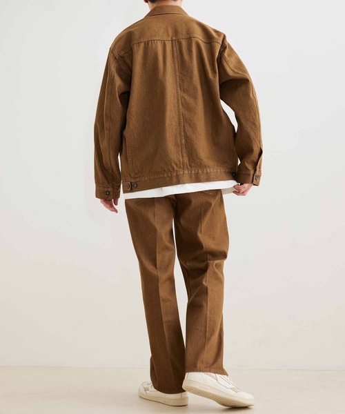 ADAM ET ROPE'（アダムエロペ）の「オーガニックコットン カラー デニム スラックス/サステナブル/セットアップ対応（デニムパンツ・メンズ・キャメル/パープル系その他4・S/M/L/XL）」の18枚目の写真