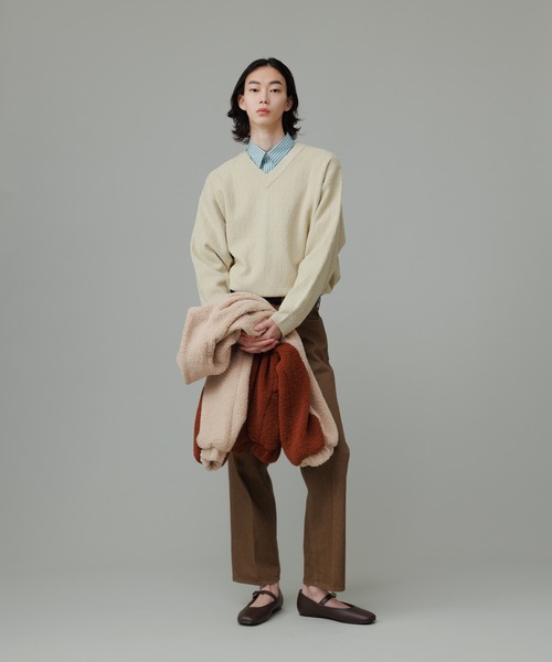 ADAM ET ROPE'（アダムエロペ）の「オーガニックコットン カラー デニム スラックス/サステナブル/セットアップ対応（デニムパンツ・メンズ・キャメル/パープル系その他4・S/M/L/XL）」の5枚目の写真