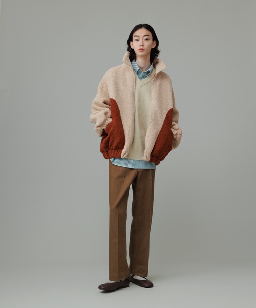 ADAM ET ROPE'（アダムエロペ）の「オーガニックコットン カラー デニム スラックス/サステナブル/セットアップ対応（デニムパンツ・メンズ・キャメル/パープル系その他4・S/M/L/XL）」の3枚目の写真