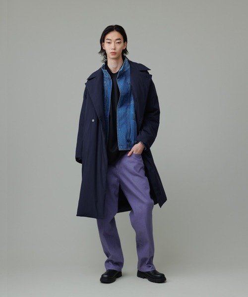 ADAM ET ROPE'（アダムエロペ）の「オーガニックコットン カラー デニム スラックス/サステナブル/セットアップ対応（デニムパンツ・メンズ・キャメル/パープル系その他4・S/M/L/XL）」の6枚目の写真