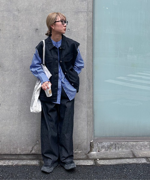 feepur（フェピュール）の「タックルーズデニムパンツ（デニムパンツ・レディース・ブラック/サックスブルー/ネイビー・MEDIUM/SMALL）」の12枚目の写真