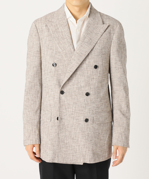 EDIFICE（エディフィス）の「しじら織り 6ボタン ダブルブレスト ジャケット（テーラードジャケット・メンズ・ベージュ・46/48/44/42）」の9枚目の写真