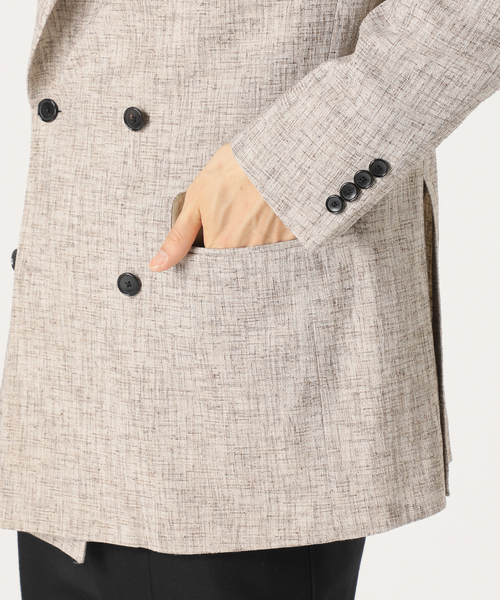 EDIFICE（エディフィス）の「しじら織り 6ボタン ダブルブレスト ジャケット（テーラードジャケット・メンズ・ベージュ・46/48/44/42）」の16枚目の写真