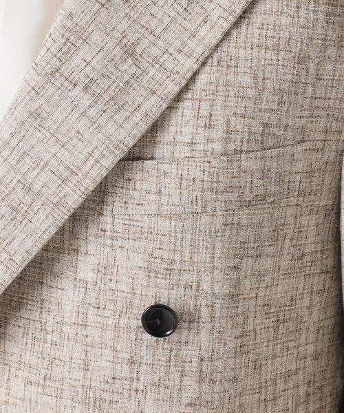 EDIFICE（エディフィス）の「しじら織り 6ボタン ダブルブレスト ジャケット（テーラードジャケット・メンズ・ベージュ・46/48/44/42）」の19枚目の写真