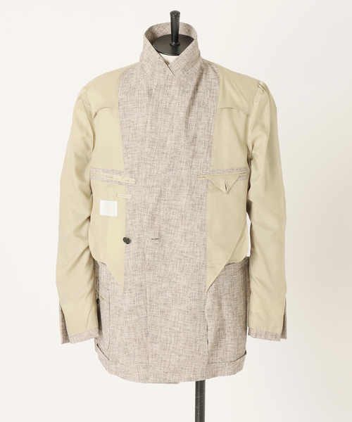 EDIFICE（エディフィス）の「しじら織り 6ボタン ダブルブレスト ジャケット（テーラードジャケット・メンズ・ベージュ・46/48/44/42）」の20枚目の写真