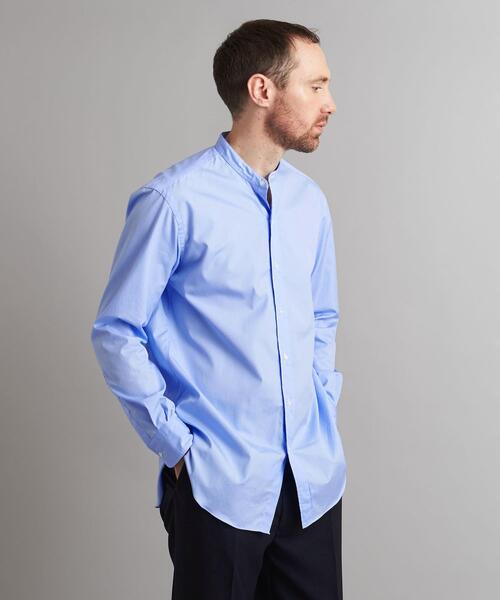 SOVEREIGN（ソブリン）の「＜SOVEREIGN＞ ポプリン ソリッド バンドカラー シャツ（シャツ/ブラウス・メンズ・ライトブルー・M/L/S/XL）」の5枚目の写真