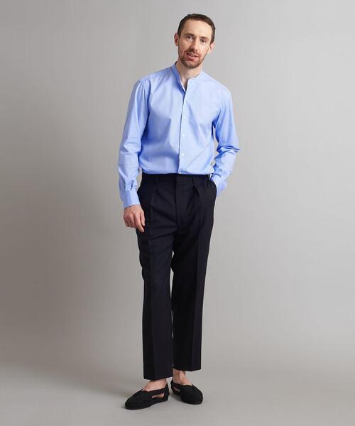 SOVEREIGN（ソブリン）の「＜SOVEREIGN＞ ポプリン ソリッド バンドカラー シャツ（シャツ/ブラウス・メンズ・ライトブルー・M/L/S/XL）」の7枚目の写真