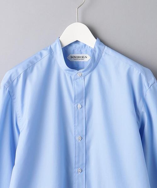 SOVEREIGN（ソブリン）の「＜SOVEREIGN＞ ポプリン ソリッド バンドカラー シャツ（シャツ/ブラウス・メンズ・ライトブルー・M/L/S/XL）」の10枚目の写真