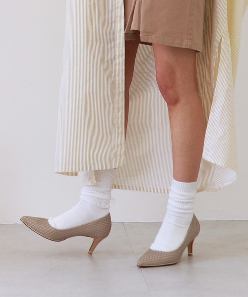 Bridget Birkin(ブリジットバーキン)の「【Bridget Birkin】メッシュ生地高寸パンプス(531029)(パンプス・レディース・ダークベージュ/ブラック/アイボリー・23.5/24/23/24.5/22.5)」の8枚目の写真