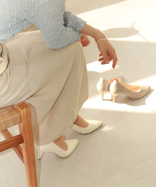 Bridget Birkin(ブリジットバーキン)の「【Bridget Birkin】メッシュ生地高寸パンプス(531029)(パンプス・レディース・ダークベージュ/ブラック/アイボリー・23.5/24/23/24.5/22.5)」の10枚目の写真