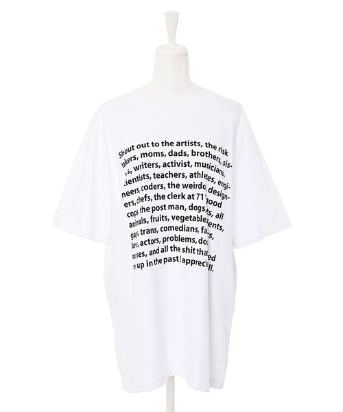 Narcissus(ナルシス)の「【Narcissus】メッセージTシャツ(Tシャツ/カットソー・レディース・ブラック/ホワイト・FREE)」の13枚目の写真