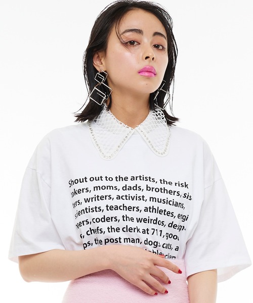 Narcissus(ナルシス)の「【Narcissus】メッセージTシャツ(Tシャツ/カットソー・レディース・ブラック/ホワイト・FREE)」の7枚目の写真