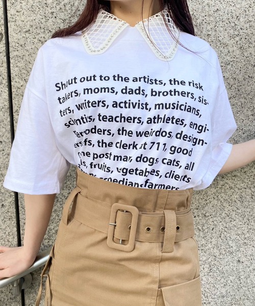 Narcissus(ナルシス)の「【Narcissus】メッセージTシャツ(Tシャツ/カットソー・レディース・ブラック/ホワイト・FREE)」の16枚目の写真