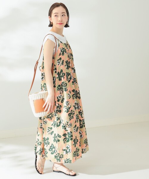 B:MING by BEAMS（ビーミングバイビームス）の「B:MING by BEAMS / トロピカル柄 プリント ワンピース（ワンピース・レディース・ピンク/イエロー・SMALL/MEDIUM）」の4枚目の写真