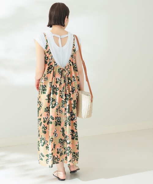 B:MING by BEAMS（ビーミングバイビームス）の「B:MING by BEAMS / トロピカル柄 プリント ワンピース（ワンピース・レディース・ピンク/イエロー・SMALL/MEDIUM）」の8枚目の写真
